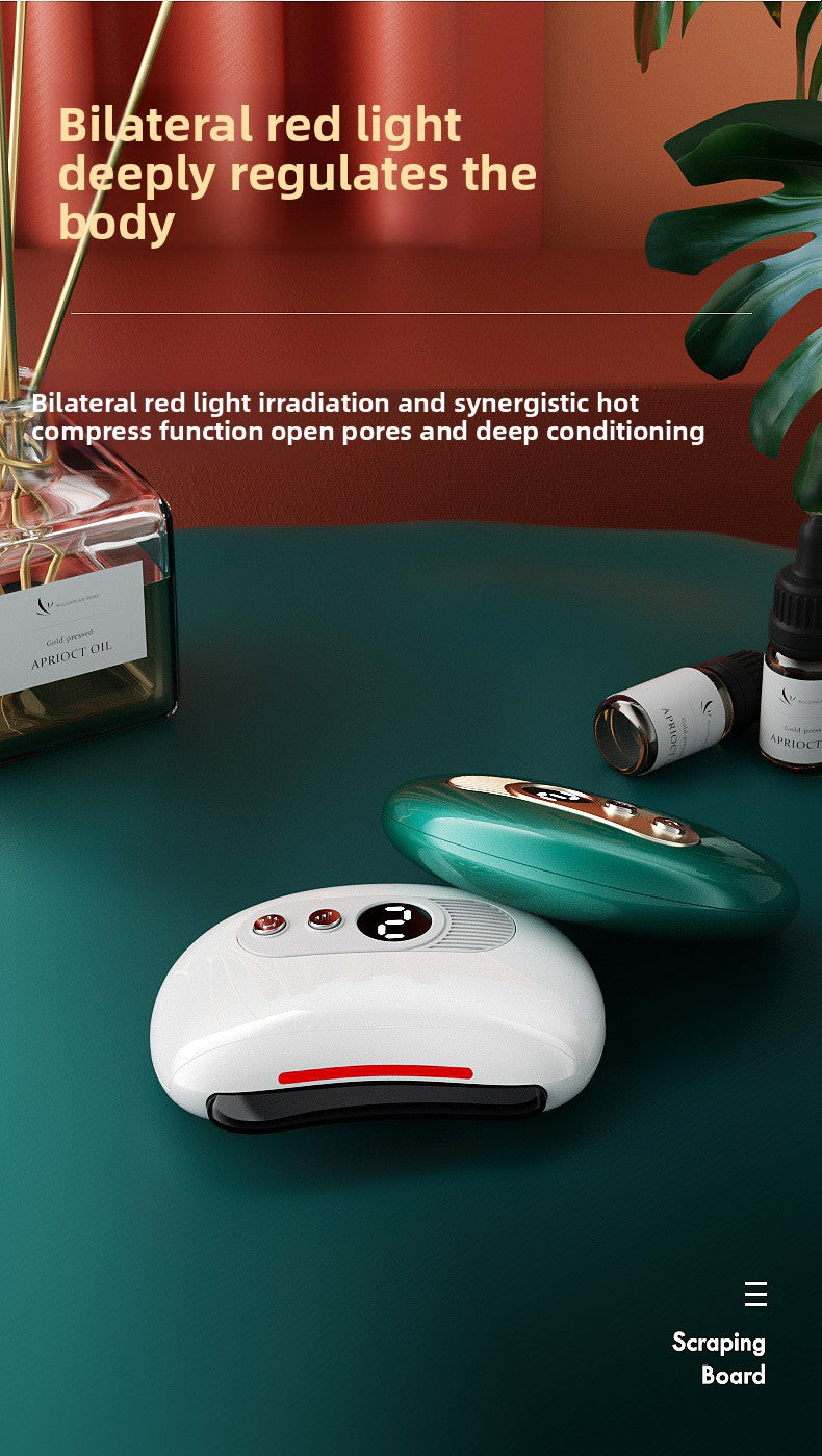 Bilateral red light therapy with hot compress