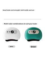 Available in white and green